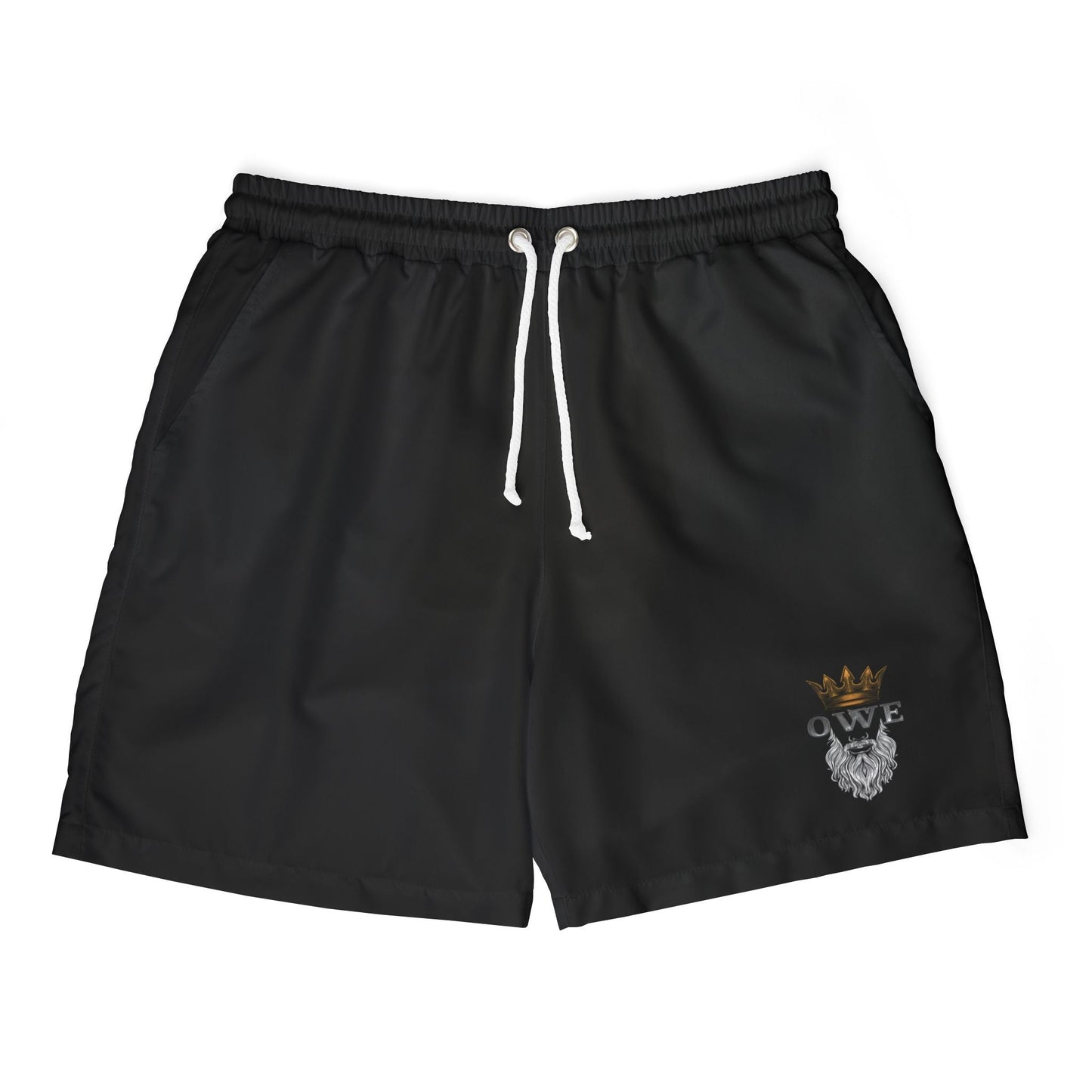 OWE Crowned Lion Swim Shorts – Rule the Water with Style by Out.Work.Everyone – All Over Prints