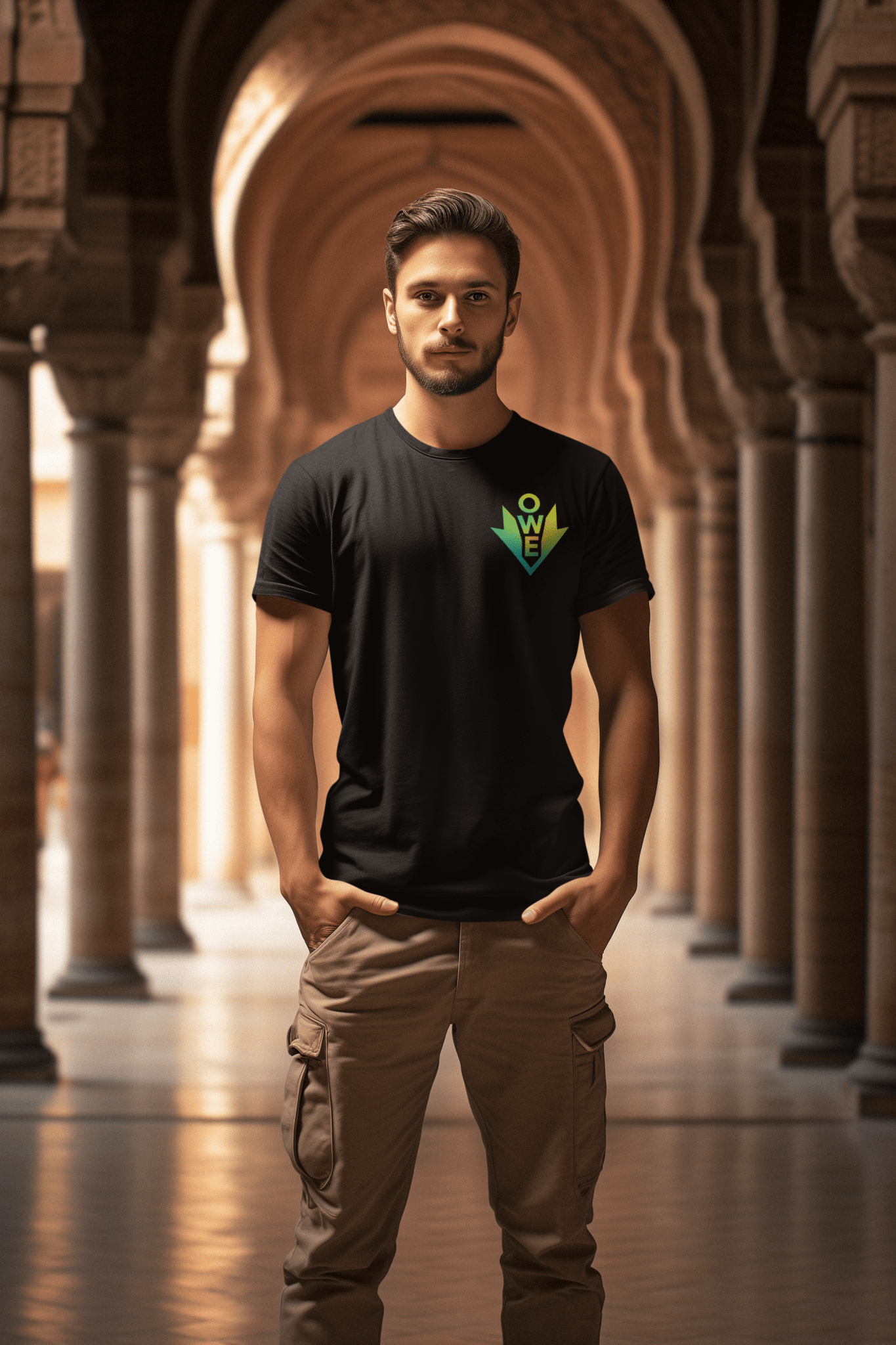 O.W.E. Earth Shift Tee – Calm Energy Drop by Out.Work.Everyone – T-Shirt