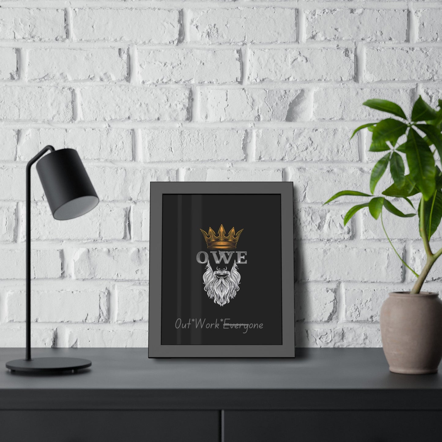 OWE Framed Poster – Mindset on the Wall, Legacy in Motion* by Out.Work.Everyone – Poster