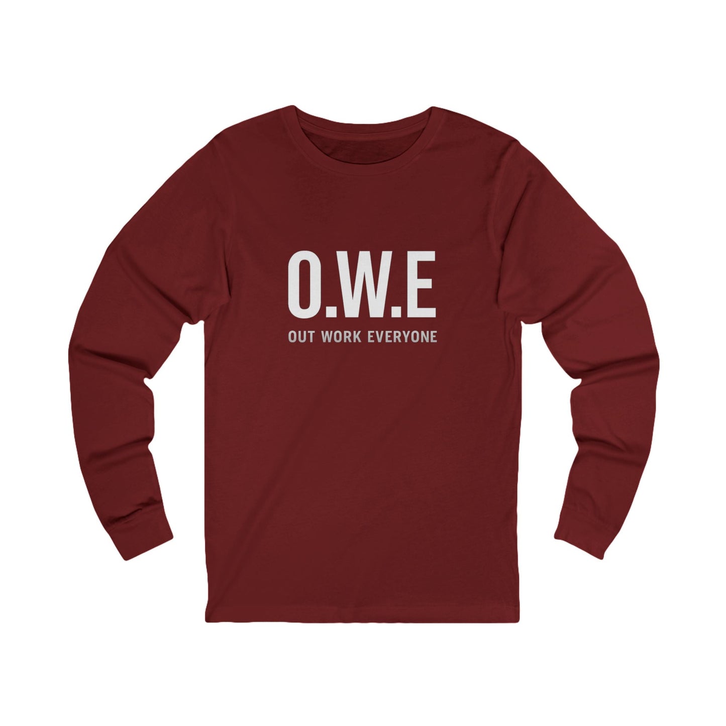 O.W.E. Long Sleeve Tee – Men’s Empowerment Edition (Red) by Out.Work.Everyone – Long - sleeve