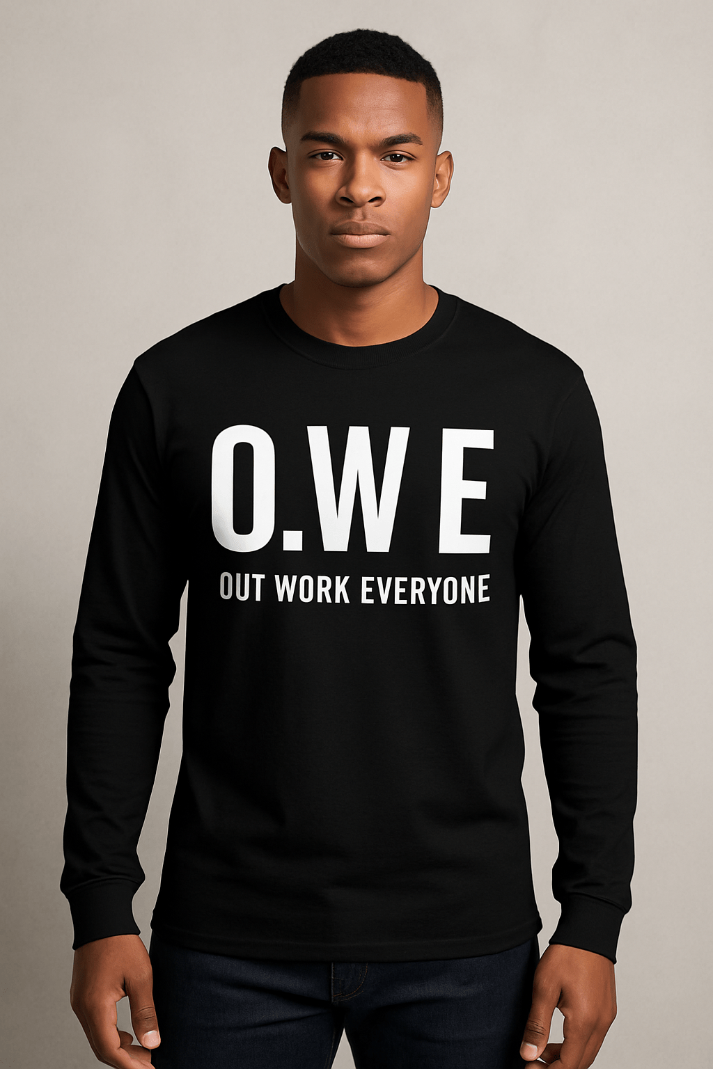 O.W.E. Long Sleeve Tee – Men’s Empowerment Edition (Red) by Out.Work.Everyone – Long - sleeve