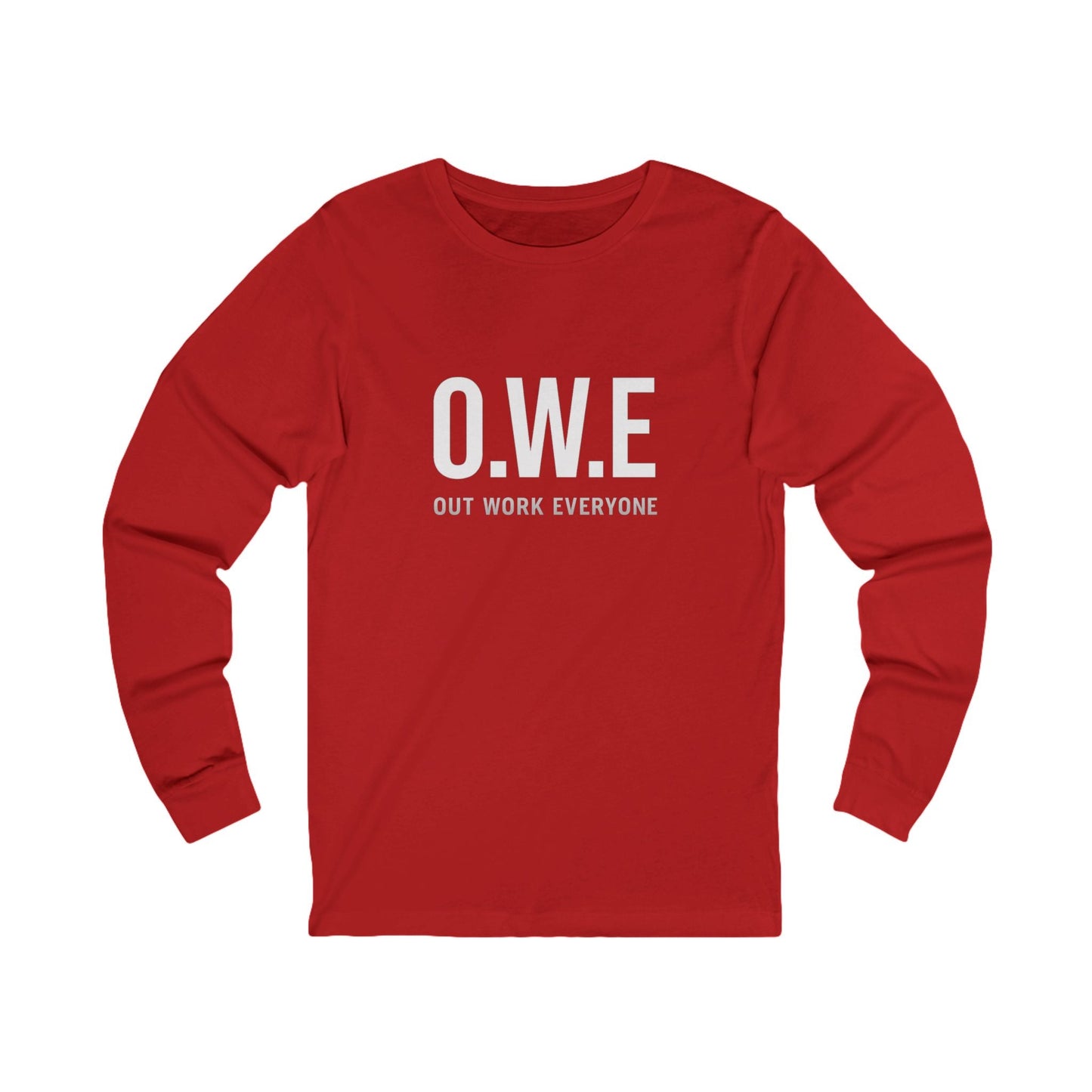 O.W.E. Long Sleeve Tee – Men’s Empowerment Edition (Red) by Out.Work.Everyone – Long - sleeve