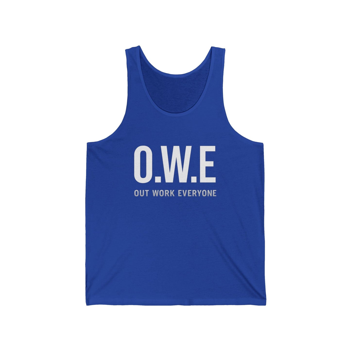 O.W.E. Men’s Tank Top – “Out Work Everyone” Edition (Navy) by Out.Work.Everyone – Tank Top