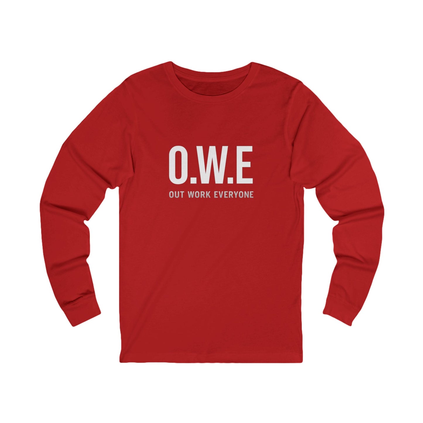 O.W.E. Women’s Long Sleeve Tee – “Out Work Everyone” Edition (Grey) by Out.Work.Everyone – Long - sleeve