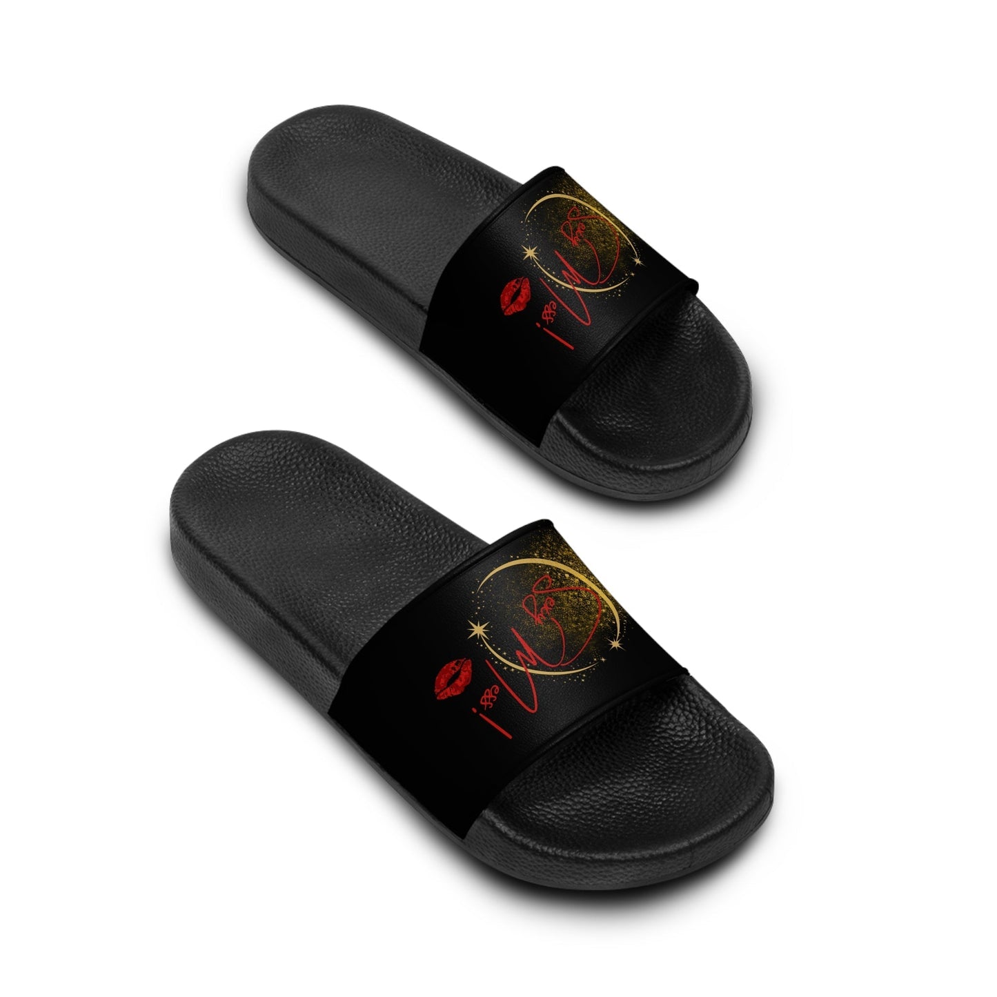 Sexy Mess Slide Sandals – Bold Lips, Bigger Energy by Out.Work.Everyone – Shoes