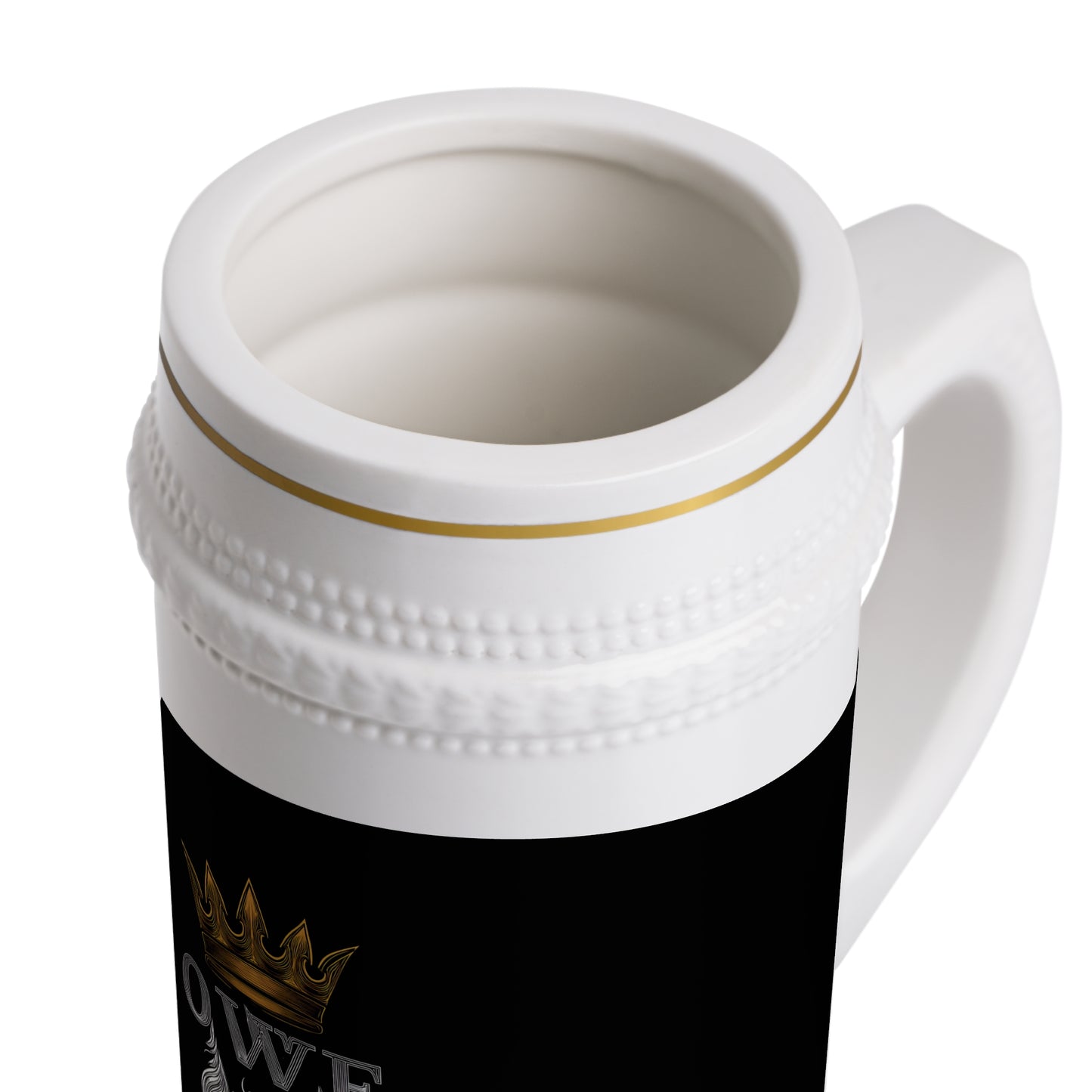 O*W*E* - Black Background Beer Stein Mug