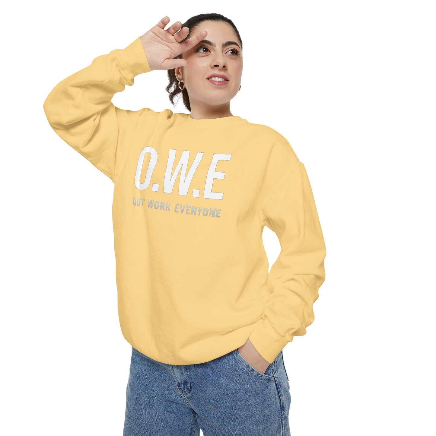 O.W.E. Women’s Sweatshirt – Streetwear Violet Edition