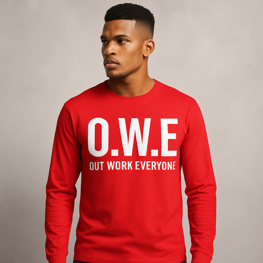 O.W.E. Long Sleeve Tee – Men’s Empowerment Edition (Red)