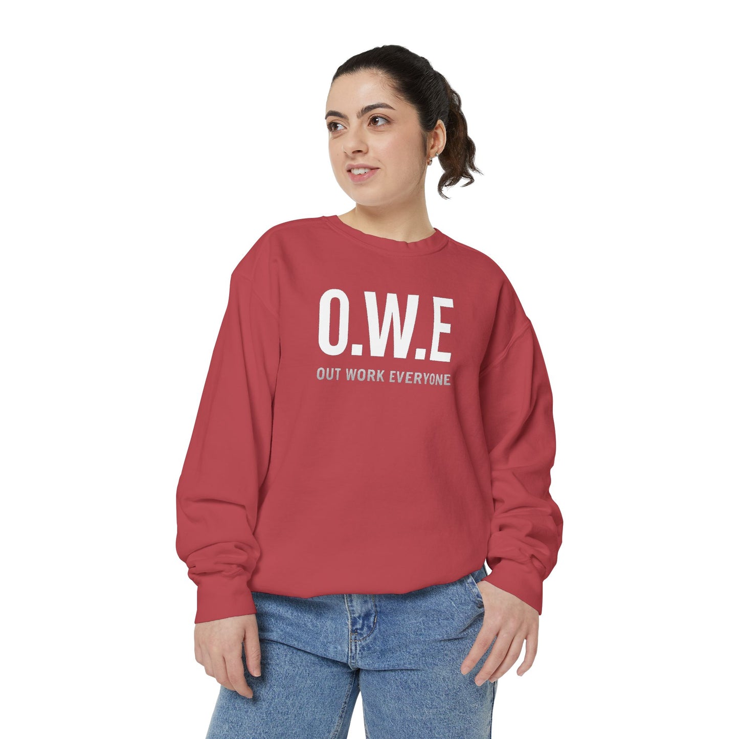 O.W.E. Women’s Sweatshirt – Streetwear Violet Edition