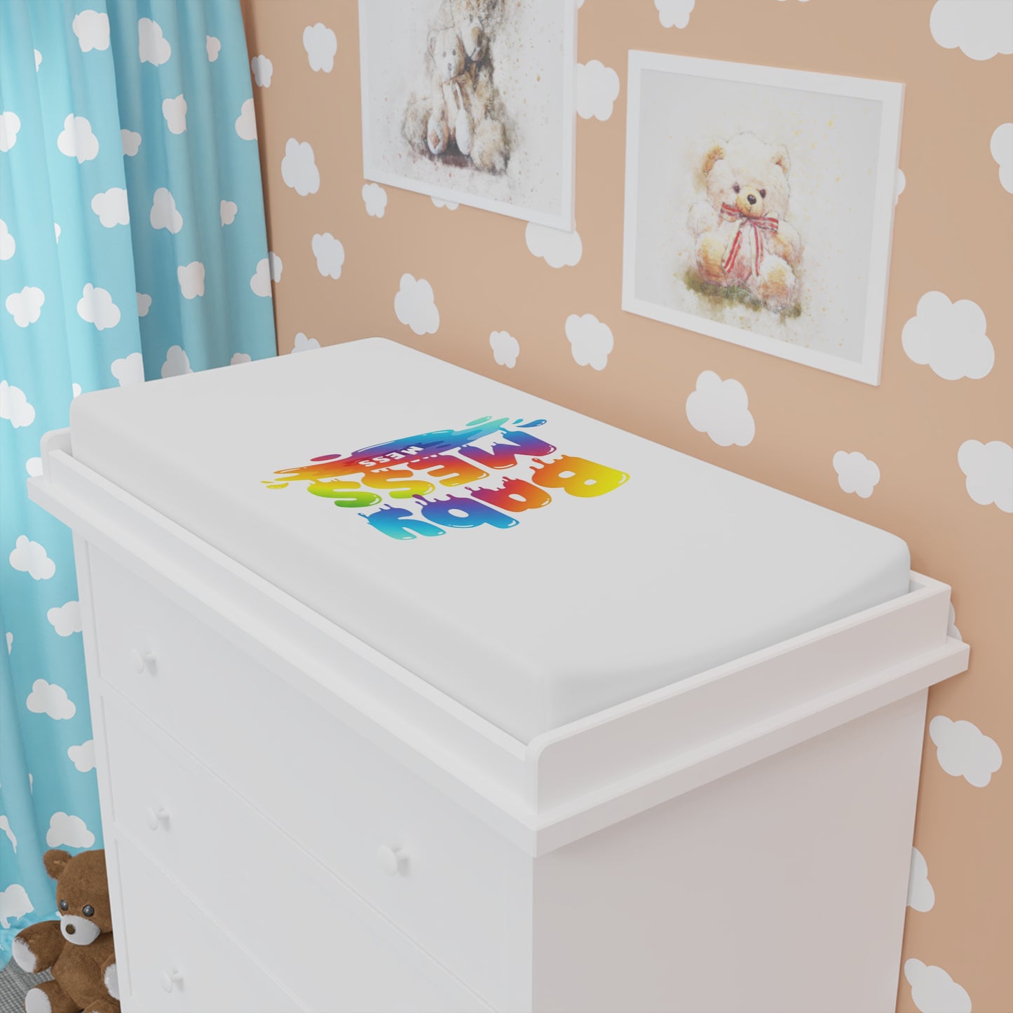 Baby Mess Changing Pad Cover – Colorful, Soft & Made for the Chaos
