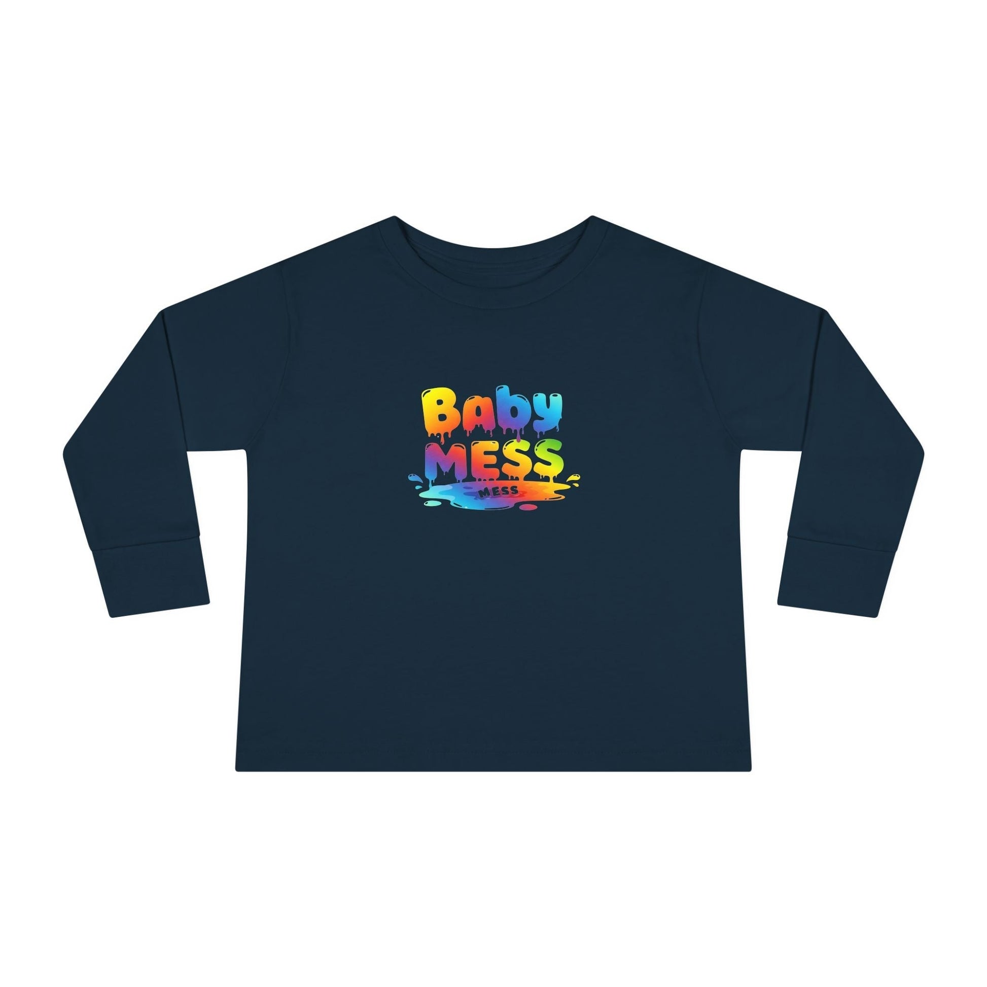 Baby Mess Long Sleeve Tee – Colorfully Chaotic & Cute by Out.Work.Everyone – Kids clothes