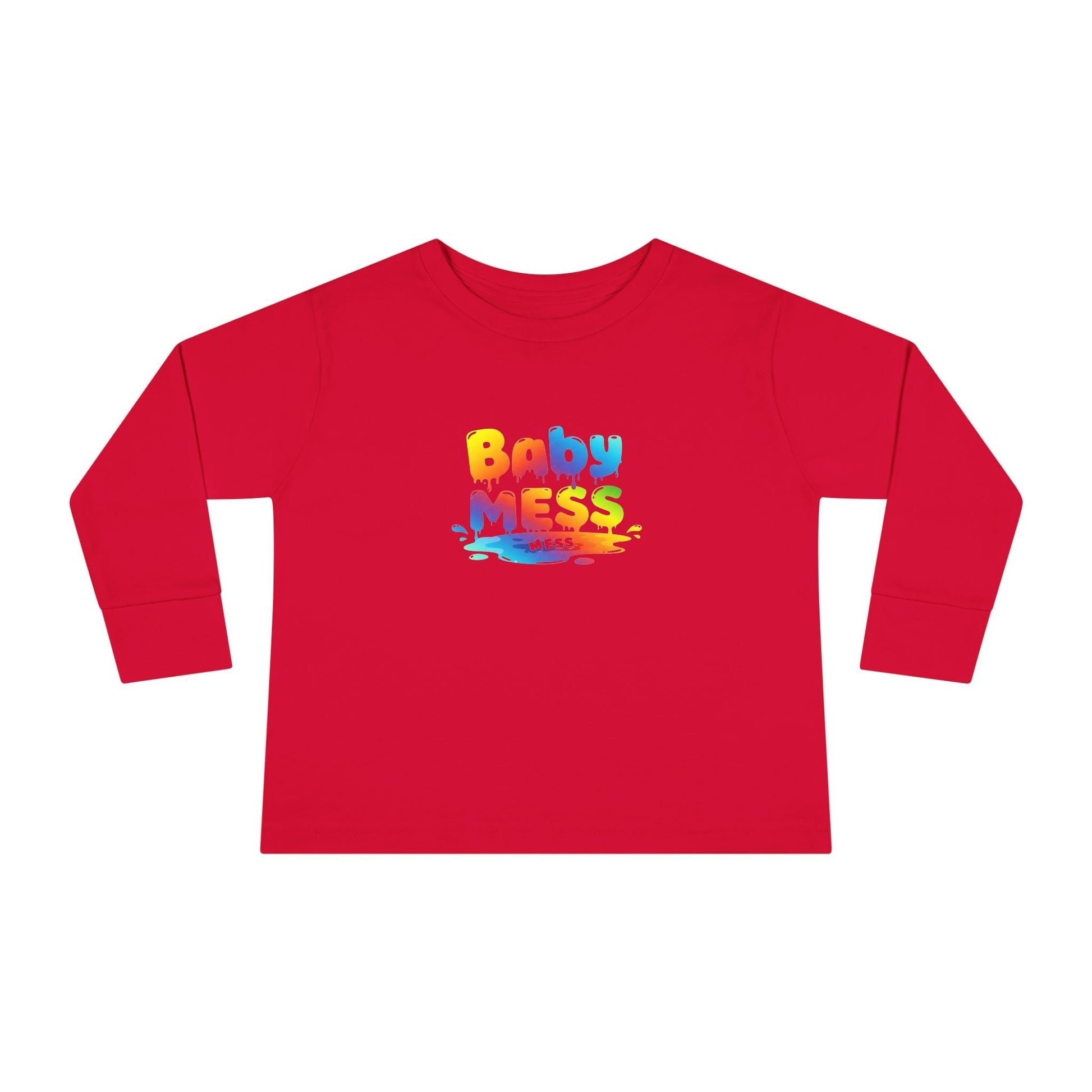 Baby Mess Long Sleeve Tee – Colorfully Chaotic & Cute by Out.Work.Everyone – Kids clothes