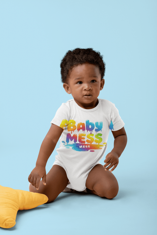 Baby Mess Organic Bodysuit – Soft on Skin, Big on Personality by Out.Work.Everyone – Kids clothes