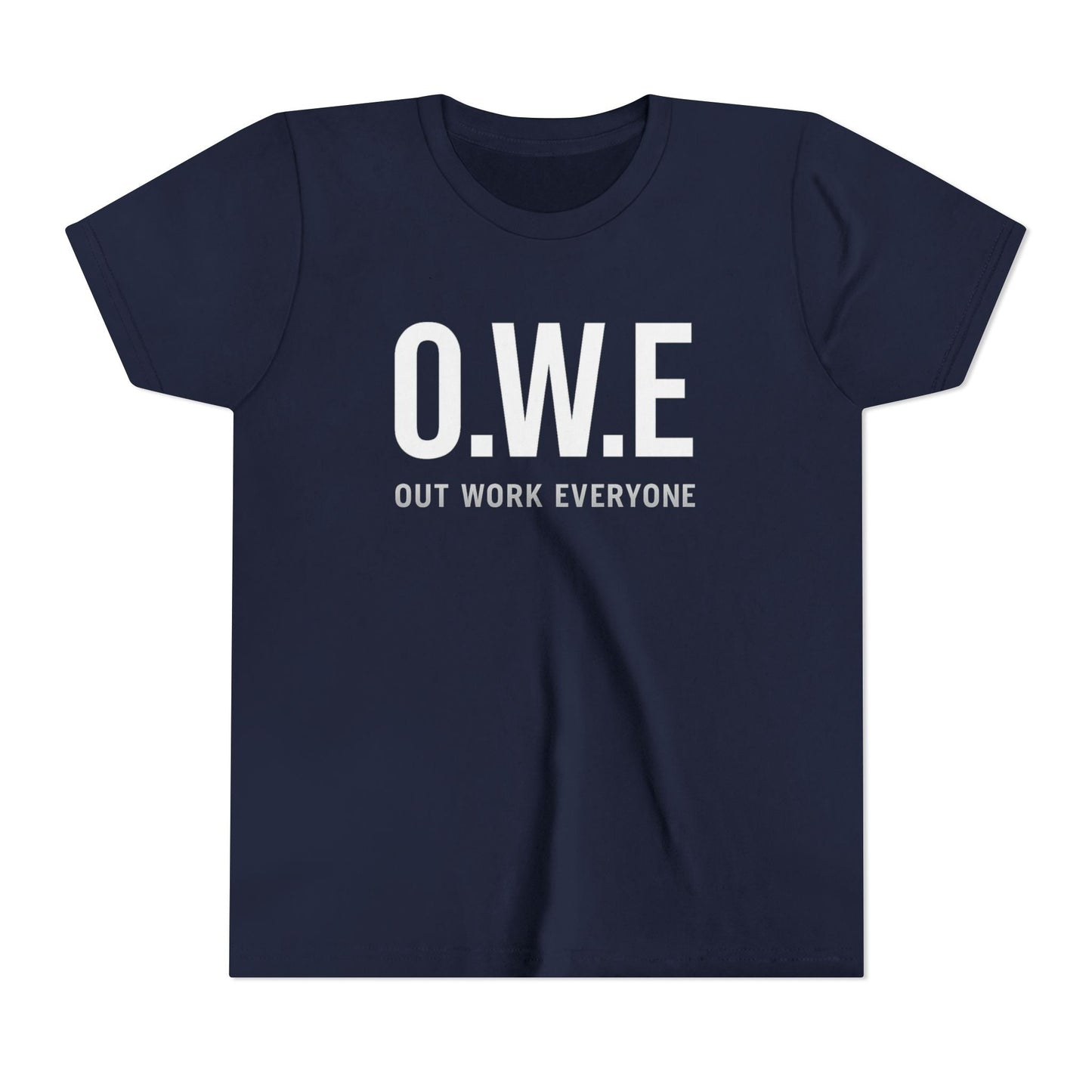 O.W.E. Kids Tee – “Out Work Everyone” Youth Edition (Blue) by Out.Work.Everyone – Kids clothes
