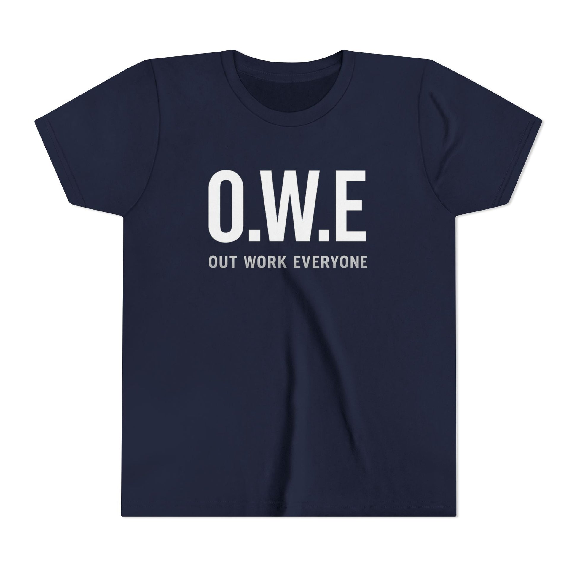 O.W.E. Kids Tee – “Out Work Everyone” Youth Edition (Blue) by Out.Work.Everyone – Kids clothes