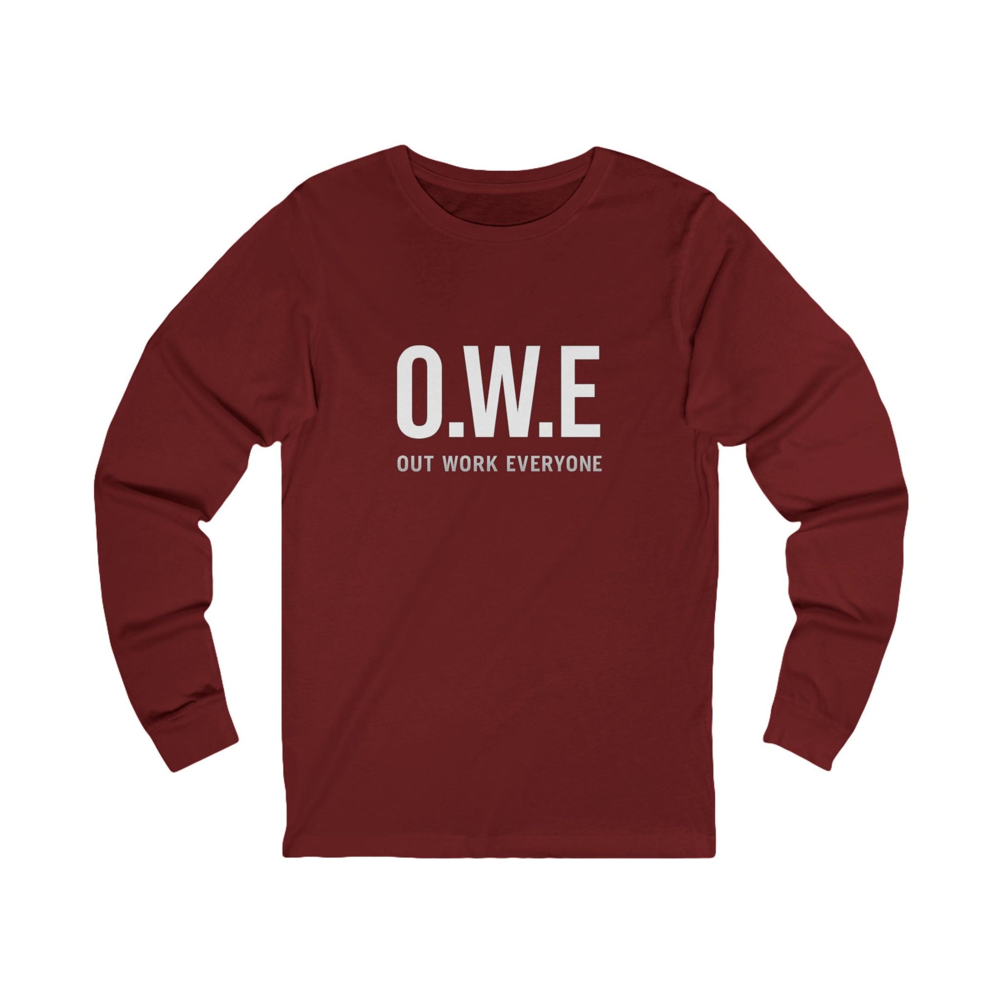 O.W.E. Long Sleeve Tee – Men’s Empowerment Edition (Red) by Out.Work.Everyone – Long - sleeve