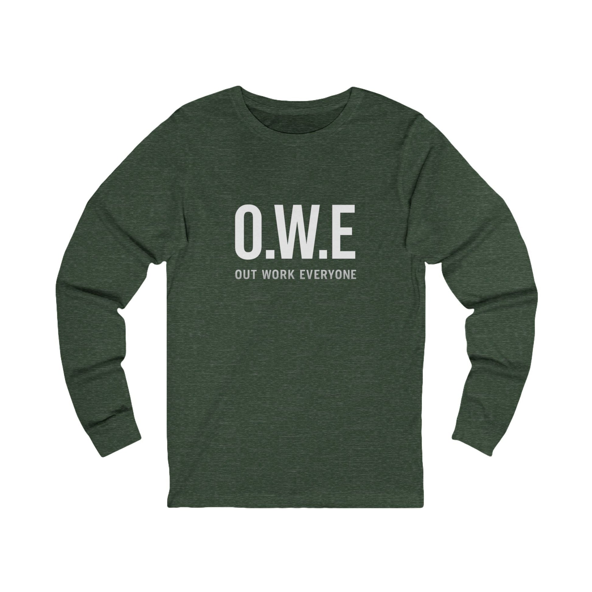 O.W.E. Long Sleeve Tee – Men’s Empowerment Edition (Red) by Out.Work.Everyone – Long - sleeve