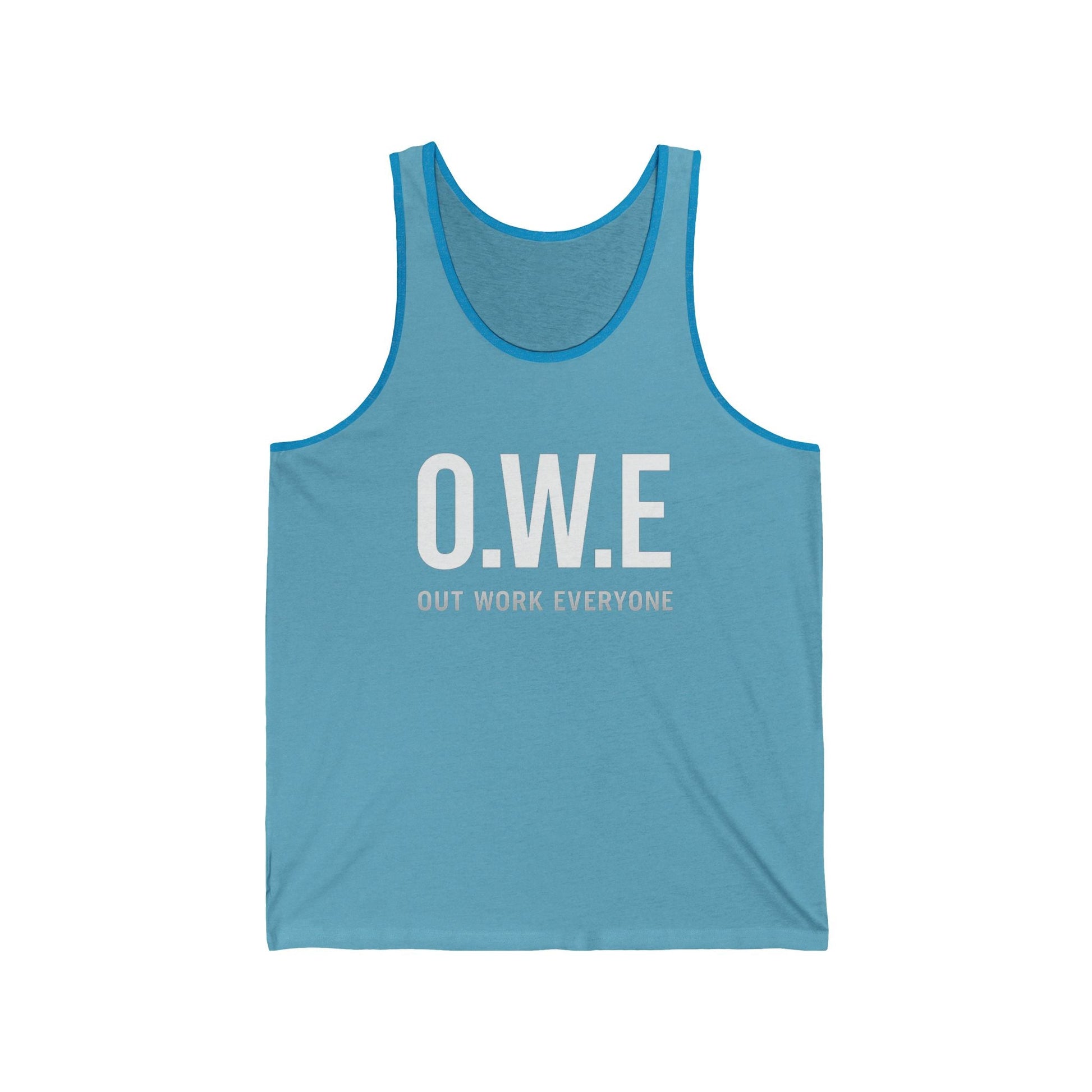 O.W.E. Men’s Tank Top – “Out Work Everyone” Edition (Navy) by Out.Work.Everyone – Tank Top