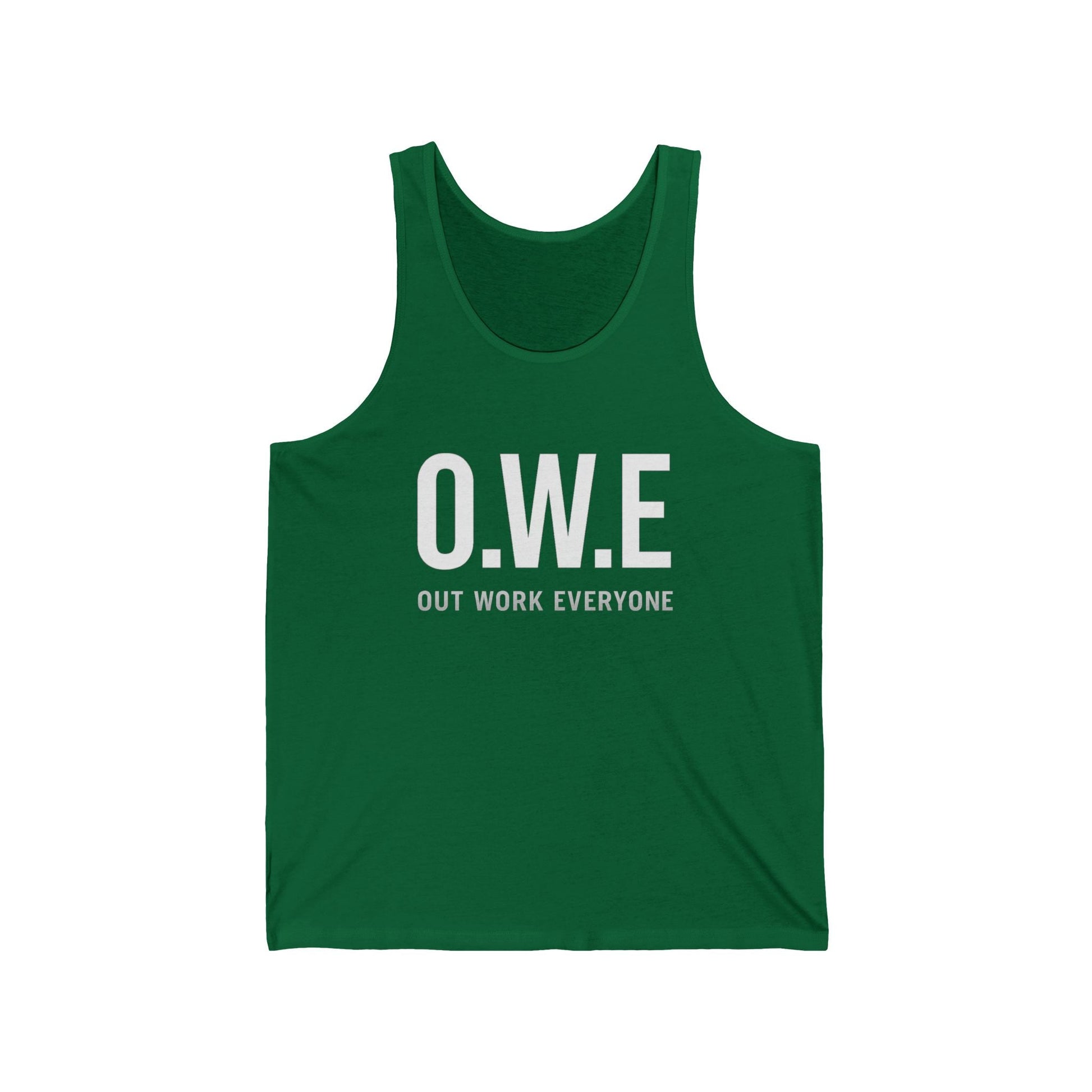 O.W.E. Men’s Tank Top – “Out Work Everyone” Edition (Navy) by Out.Work.Everyone – Tank Top