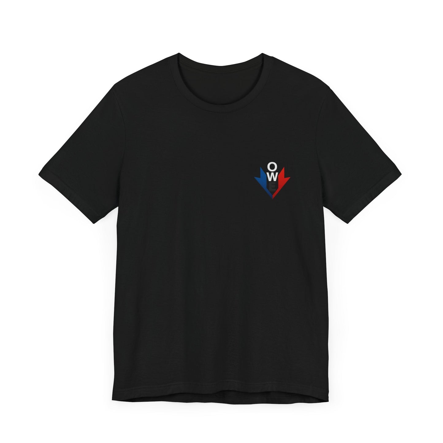 O.W.E. Power Drop Tee – Red, White & Built for Better by Out.Work.Everyone – T-Shirt