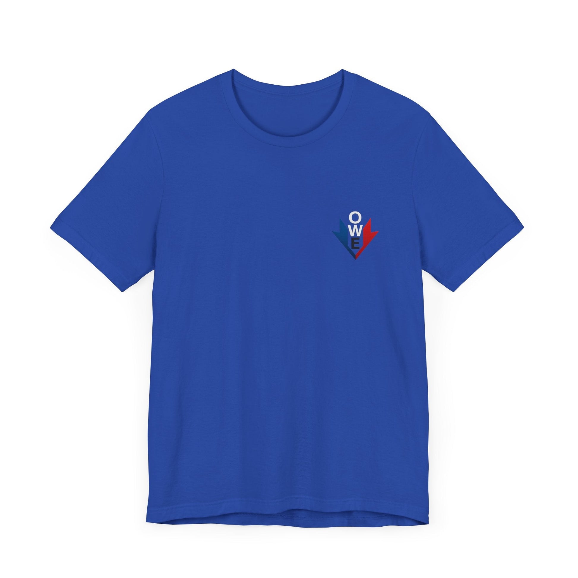 O.W.E. Power Drop Tee – Red, White & Built for Better by Out.Work.Everyone – T-Shirt