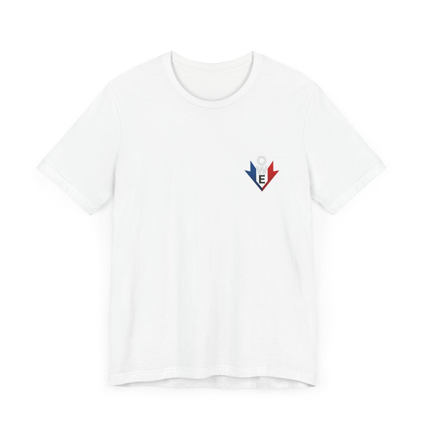 O.W.E. Power Drop Tee – Red, White & Built for Better by Out.Work.Everyone – T-Shirt