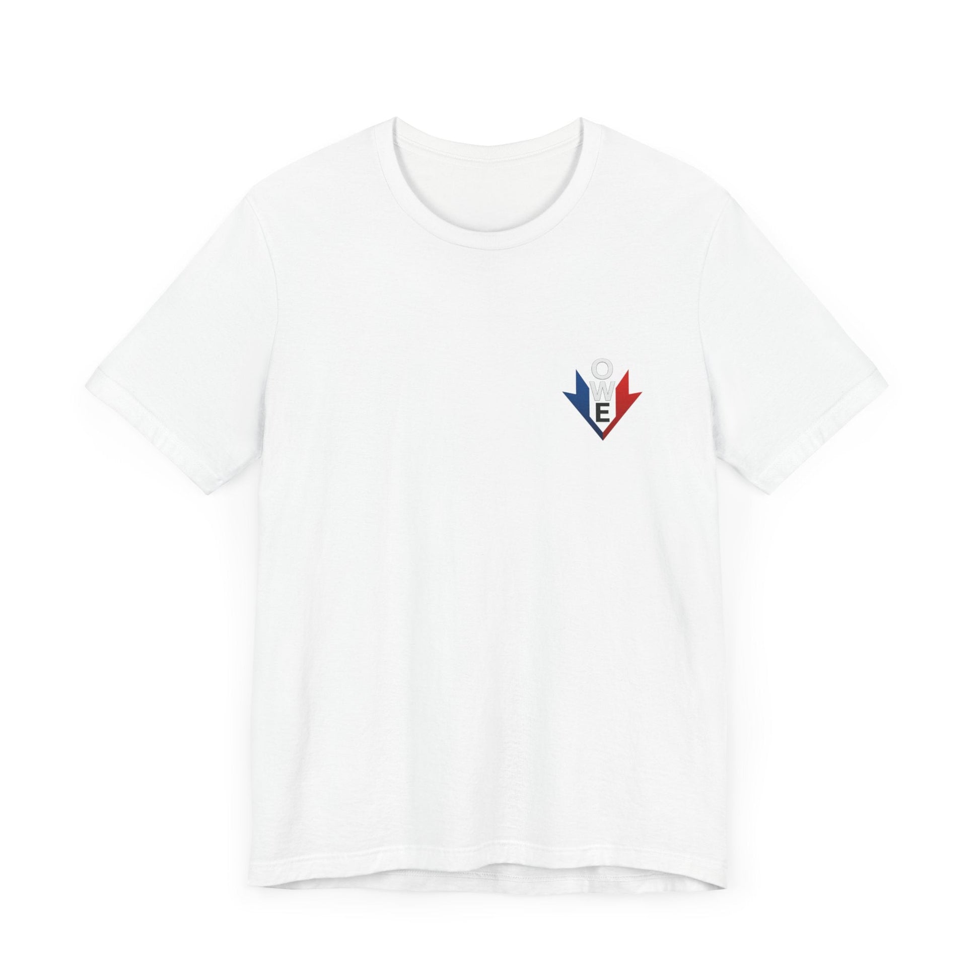 O.W.E. Power Drop Tee – Red, White & Built for Better by Out.Work.Everyone – T-Shirt