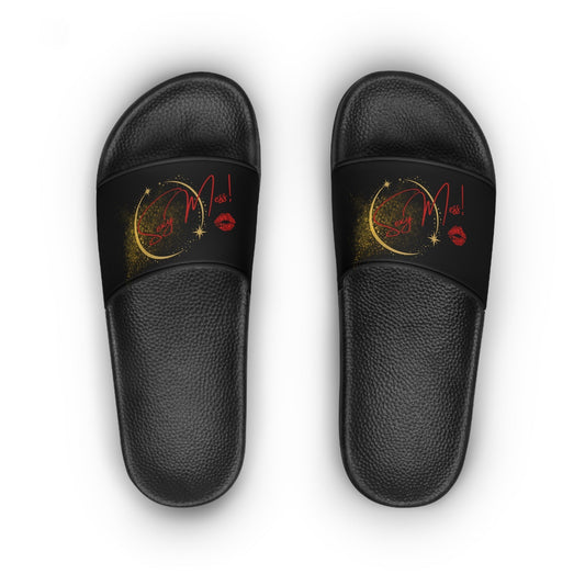 Sexy Mess Slide Sandals – Bold Lips, Bigger Energy by Out.Work.Everyone – Shoes