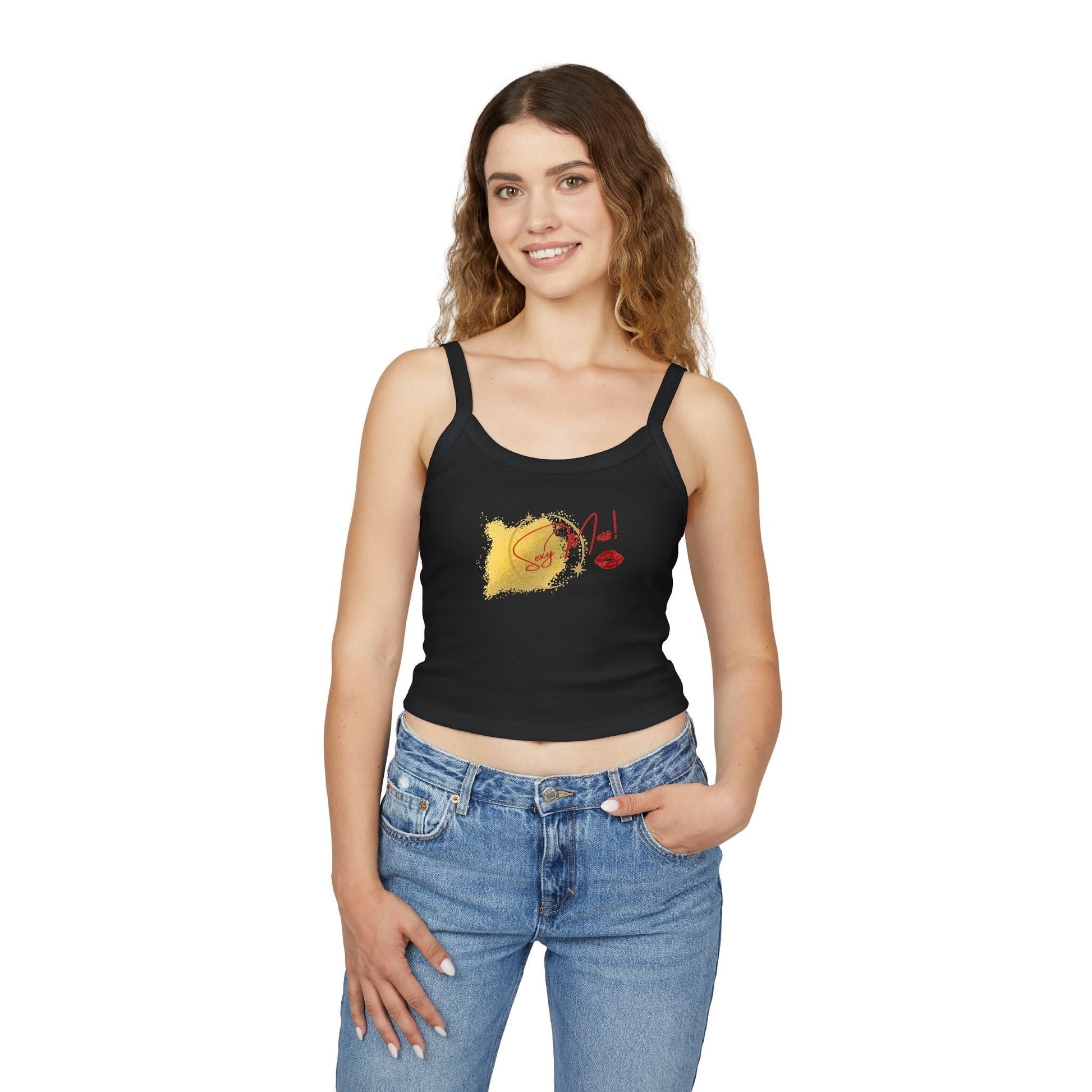 Sexy Mess Spaghetti Strap Tank – Flirty, Light & Made to Slay by Out.Work.Everyone – Tank Top