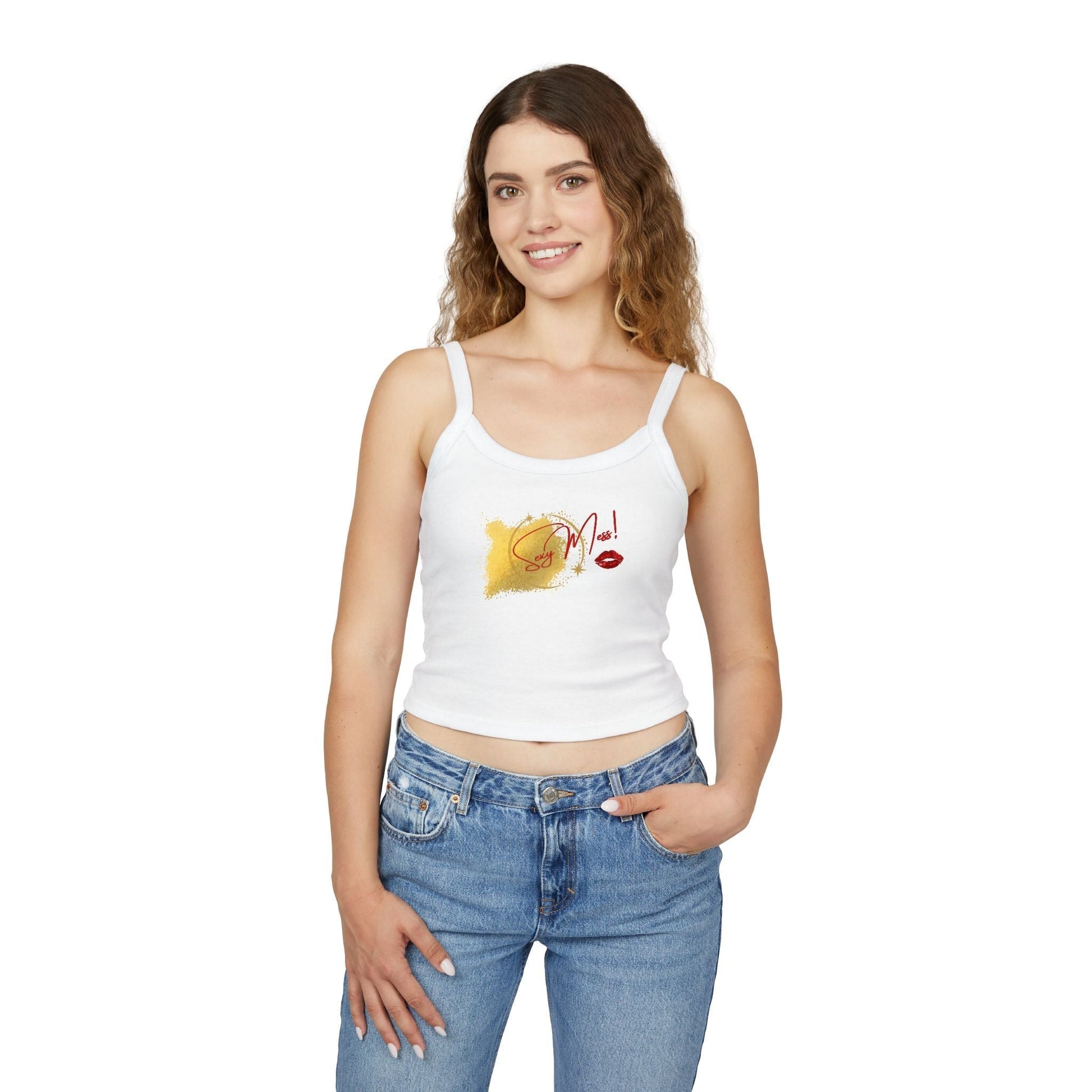 Sexy Mess Spaghetti Strap Tank – Flirty, Light & Made to Slay by Out.Work.Everyone – Tank Top