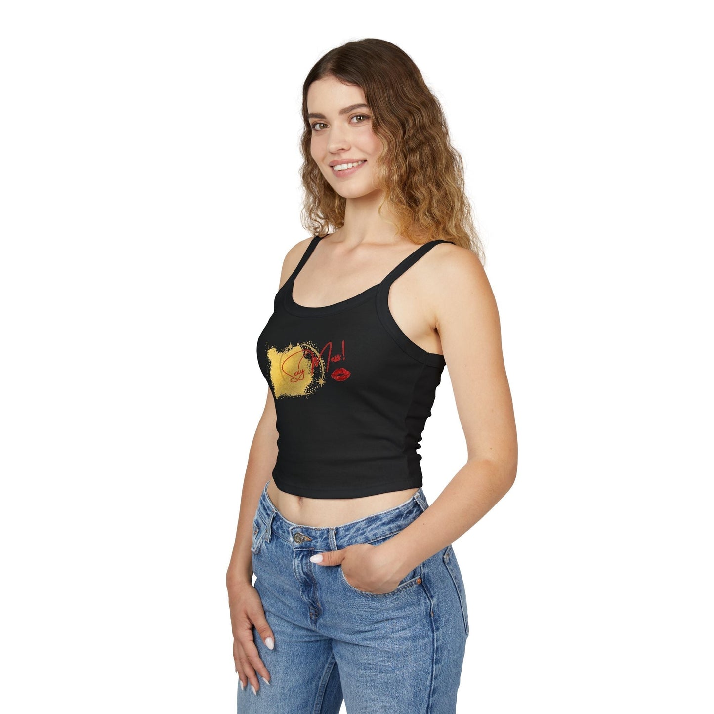 Sexy Mess Spaghetti Strap Tank – Flirty, Light & Made to Slay by Out.Work.Everyone – Tank Top